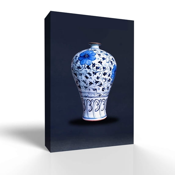 Wall26-Canvas Wall Art-Blue and White Porcelain China Vase-Giclee Painting Wall Bedroom Living House Decoration Home Art - 12x18 inches