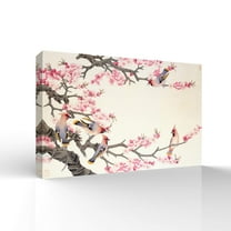 Wall26-Canvas Wall Art-Classcial Flower and Bird Painting-Giclee Painting Wall Art for Bedroom Living Room Home Decoration - 24x36 inches