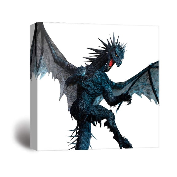 Wall26-Canvas Wall Art-Dragon Wings-Giclee Painting Wall Bedroom Living House Decoration Home Art - 12x12 inches