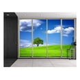 thumbnail image 1 of Wall26 - Clouds Over Lone Tree on a Grass Hill Viewed from Sliding Door - Creative Wall Mural, Peel and Stick Wallpaper, Home Decor - 66x96 inches, 1 of 6