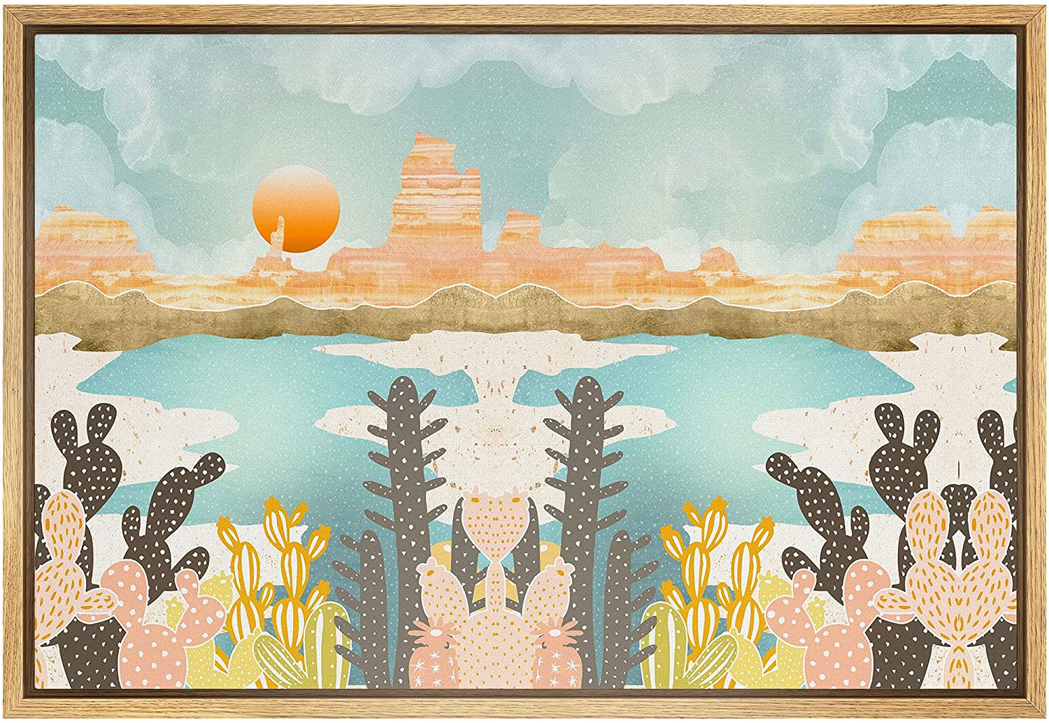 Wall26 Framed Abstract Mountain Canvas Prints Wall Art Nature Scenery