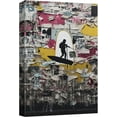 thumbnail image 1 of Wall26 Framed Canvas Wall Art Rockstar Concert Print Decor Graffiti & Street Art 80s Urban Architecture Cityscape Grunge Dark Decadent Style Modern Art Decor for Bedroom - 32"x48", 1 of 5