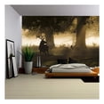 thumbnail image 1 of Wall26 Male red deer looking a group of fallow deer running - Removable Wall Mural | Self-adhesive Large Wallpaper - 66x96 inches, 1 of 5