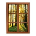 thumbnail image 1 of Wall26 Removable Wall Sticker/Wall Mural - Beautiful Morning Scene in The Forest with Sun Rays and Long Shadows - Creative Window View Vinyl Sticker - 24"x32", 1 of 7