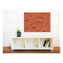 Wall26 Removable Wall Sticker/Wall Mural - Seamless Red Brick Wall | Creative Window View Home Decor/Wall Decor - 36"x48"