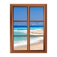 thumbnail image 1 of Wall26 Removable Wall Sticker/Wall Mural - Tropical Beach and Clear Waves - Creative Window View Vinyl Sticker - 24"x32", 1 of 5