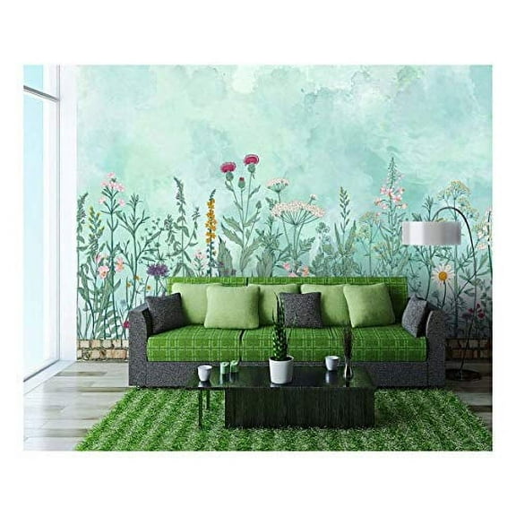 Wall26 Retro Flowers Peel & Stick Wallpaper, 66x96 inches