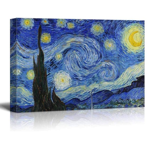 Wall26 Starry Night by Van Gogh Canvas Wall Art, Classic, Printed on Canvas