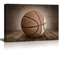 thumbnail image 1 of Wall26 Swish! Basketball Rustic Rectangular Sport Panel - Celebrating American Sports Traditions - Canvas Art Home Decor - 32x48 inches, 1 of 3