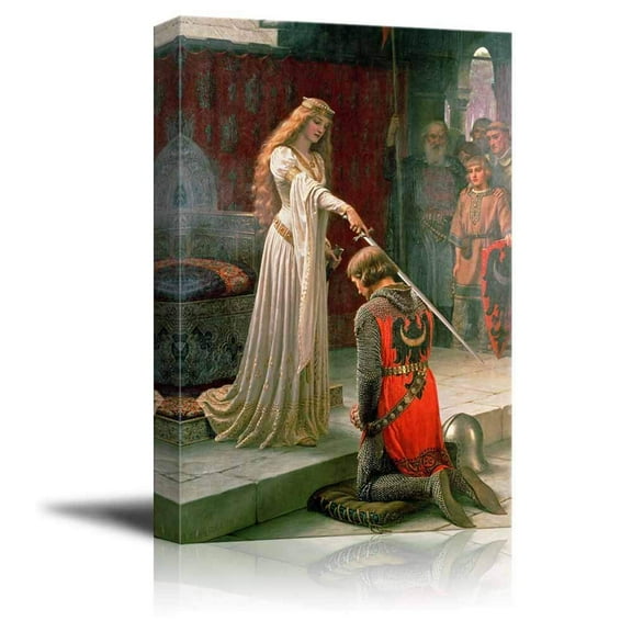 Wall26 The Accolade by Edmund Leighton - Canvas Print Wall Art Famous Painting Reproduction - 32" x 48"