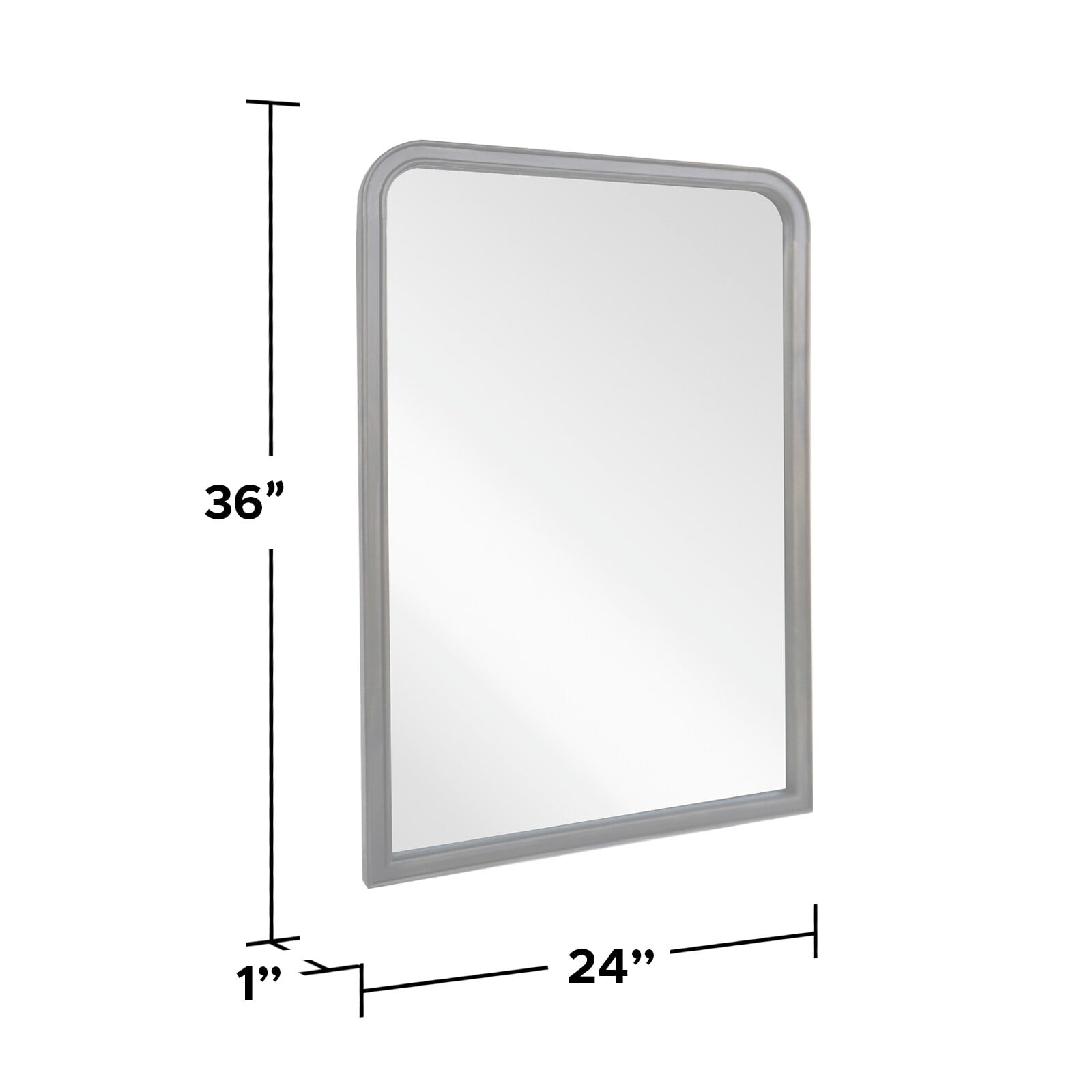 WallBeyond 24" x 36" Rounded Rectangle Decorative Farmhouse Wall Mirror ...