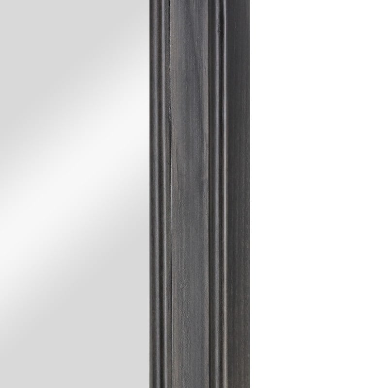 Black Wood Rectangular Farmhouse Bathroom Vanity Mirror