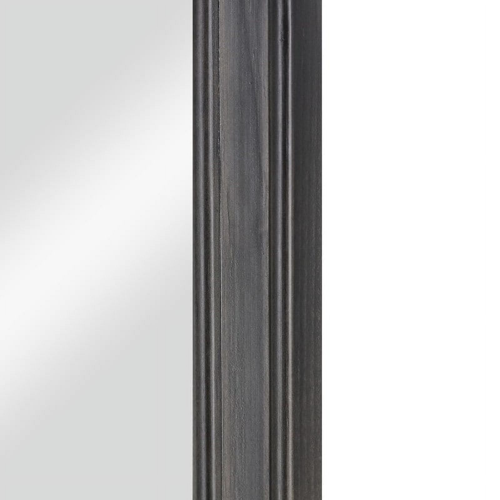Black Wood Rectangular Farmhouse Bathroom Vanity Mirror