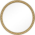 thumbnail image 1 of WallBeyond 28 inch Beaded Frame Round Wall Mirror for Bedroom Living Room, Bathroom decorative Mirror for Wall, Gold, 1 of 7