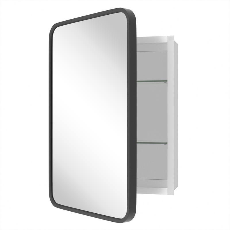 WallBeyond Aluminum Medicine with Mirror Round Corner Rectangle