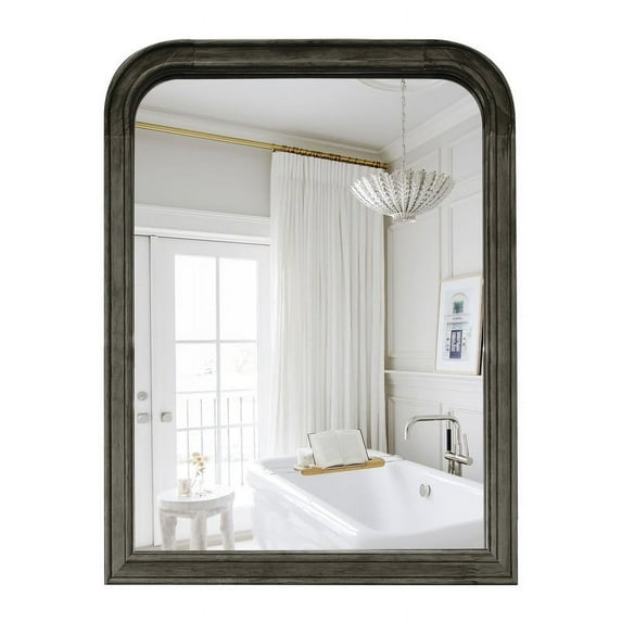 WallBeyond Wood Frame Farmhouse Bathroom Mirror for Wall Mounted, Home Decor, 18"×24", Black