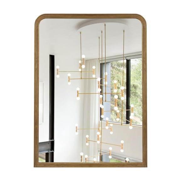 WallBeyond Wood Frame Farmhouse Bathroom Mirror for Wall Mounted, Home Decor, 30" × 40", Natural Wood