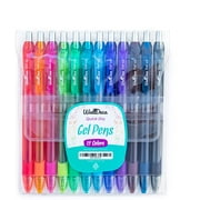 WallDeca Assorted Gel Pens | 12 Count, Fine Point Tip 0.5mm