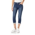 thumbnail image 1 of WallFlower Jeans for Women Ultra Crop 23.5” Inseam Mid-Rise​​ Insta Soft Denim, Juniors Jeans - Iris, 13, 1 of 6