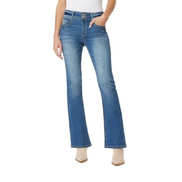 WallFlower Women's Flirty Curvy Flare High Rise Insta Stretch Juniors Jeans