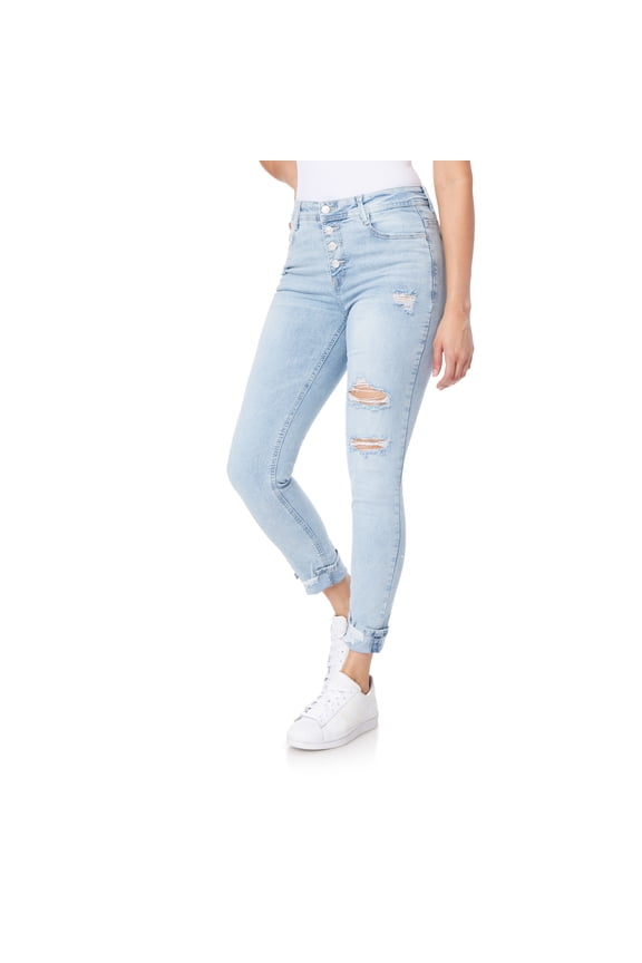 Women's Flirty Curvy Skinny High-Rise Insta Stretch Juniors Jeans (Standard and Plus)