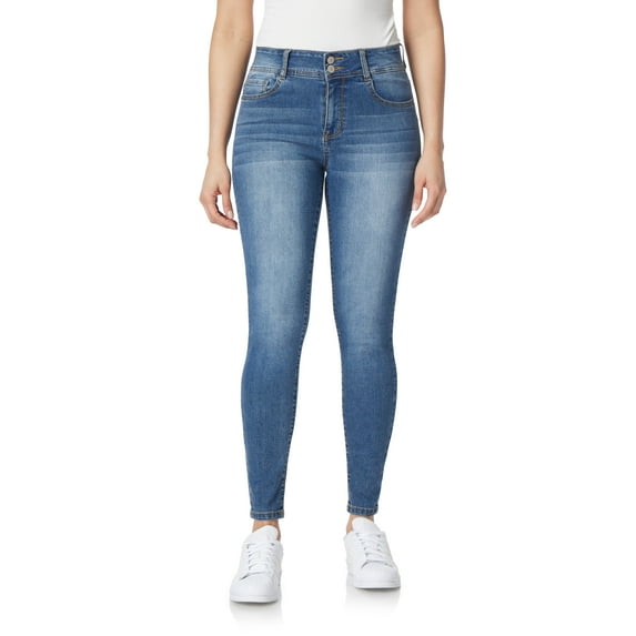 WallFlower Women's Flirty Curvy Skinny High-Rise Insta Stretch Juniors Jeans (Standard and Plus)