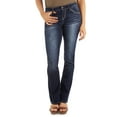thumbnail image 1 of WallFlower Women's Legendary Bootcut Mid-Rise Insta Stretch Juniors Jeans (Standard and Plus), 1 of 6