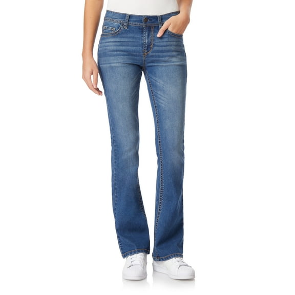 WallFlower Women's Legendary Bootcut Mid-Rise Insta Stretch Juniors Jeans (Standard and Plus)