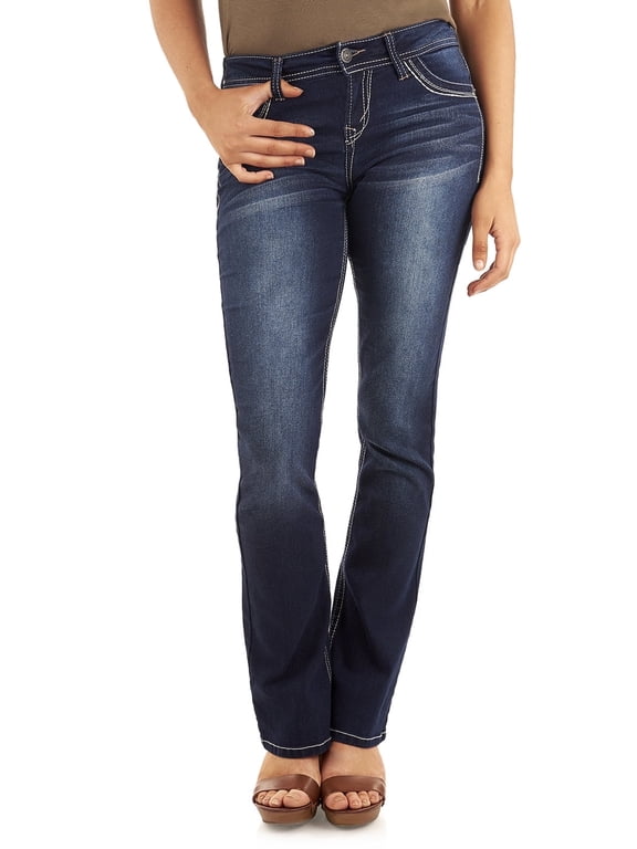Women's Legendary Bootcut Mid-Rise Insta Stretch Juniors Jeans (Standard and Plus)