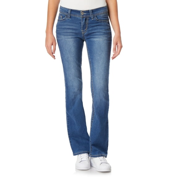 WallFlower Women's Legendary Bootcut Mid-Rise Insta Stretch Juniors Jeans (Standard and Plus)