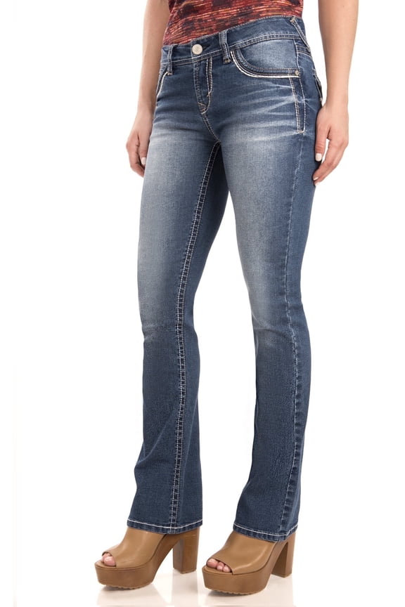 Women's Legendary Bootcut Mid-Rise Insta Stretch Juniors Jeans (Standard and Plus)