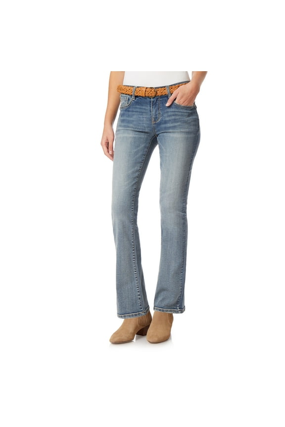 Women's Legendary Slim Bootcut Mid-Rise Belted Insta Stretch Juniors Jeans (Standard and Plus)