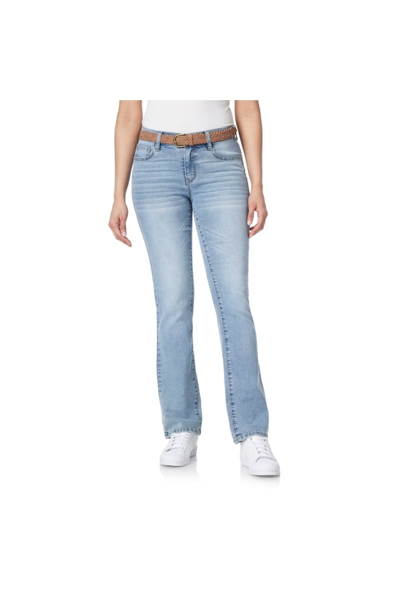 Women's Legendary Slim Bootcut Mid-Rise Belted Insta Stretch Juniors Jeans (Standard and Plus)