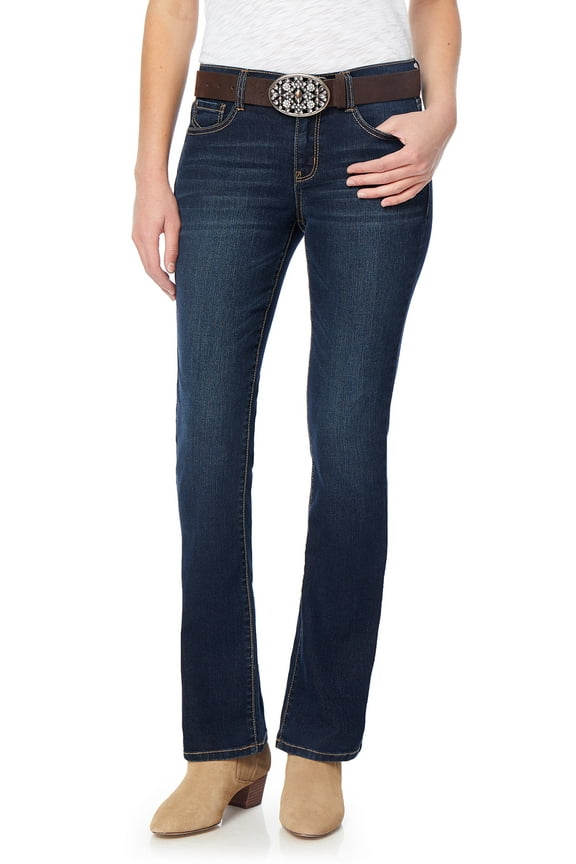 Women's Legendary Slim Bootcut Mid-Rise Belted Insta Stretch Juniors Jeans (Standard and Plus)
