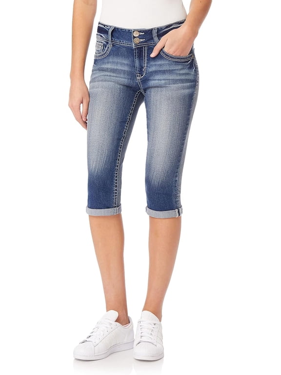 Women's Luscious Curvy 17" Capri Mid-Rise Insta Stretch Juniors