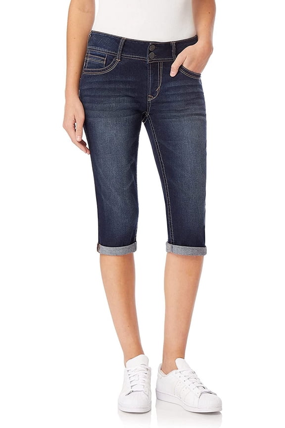 Women's Luscious Curvy 17" Capri Mid-Rise Insta Stretch Juniors