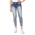 thumbnail image 1 of WallFlower Women's Luscious Curvy Ankle Mid-Rise Insta Stretch Juniors Jeans, 1 of 8