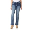 thumbnail image 1 of WallFlower Women's Luscious Curvy Bootcut Mid-Rise Bling Insta Stretch Juniors Jeans (Standard and Plus), 1 of 5