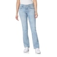 thumbnail image 1 of WallFlower Women's Luscious Curvy Bootcut Mid-Rise Bling Insta Stretch Juniors Jeans (Standard and Plus), 1 of 10