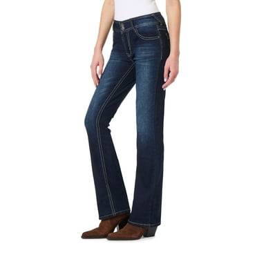 WallFlower Women's Luscious Curvy Bootcut Mid-Rise Insta Stretch Juniors Jeans (Standard and Plus)