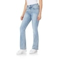 thumbnail image 1 of WallFlower Women's Luscious Curvy Bootcut Mid-Rise Insta Stretch Juniors Jeans (Standard and Plus), 1 of 5