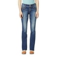 thumbnail image 1 of WallFlower Women's Luscious Curvy Bootcut Mid-Rise Insta Stretch Juniors Jeans (Standard and Plus), 1 of 3