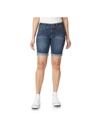 SUKO Jeans Women Bermuda Jean Shorts Women Size 12 Beaded Rhinestones  Pleated
