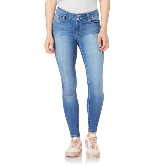WallFlower Women's Ultra Skinny Mid-Rise Insta Soft Juniors Jeans (Standard and Plus)