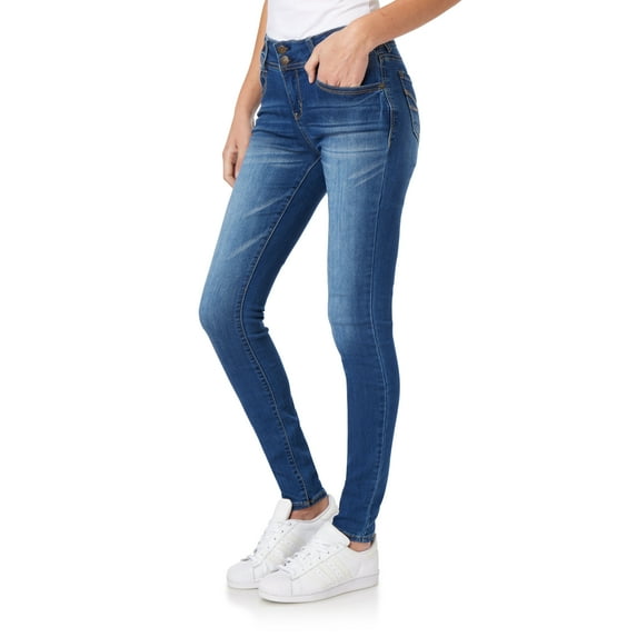 WallFlower Women's Ultra Skinny Mid-Rise Insta Soft Juniors Jeans (Standard and Plus)