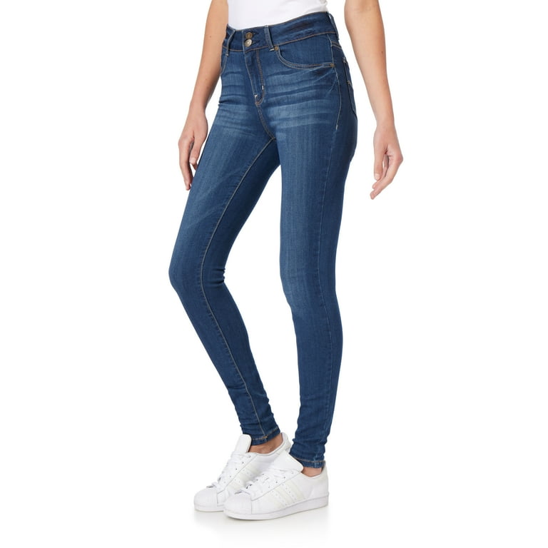 WallFlower Women's Ultra Skinny Mid-Rise Insta Soft Juniors Jeans (Standard  and Plus)