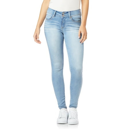 WallFlower Women's Ultra Skinny Mid-Rise Insta Soft Juniors Jeans (Standard and Plus)
