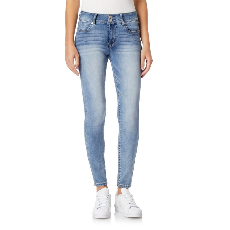 WallFlower Women's Ultra Skinny Mid-Rise Insta Soft Juniors Jeans (Standard  and Plus) 