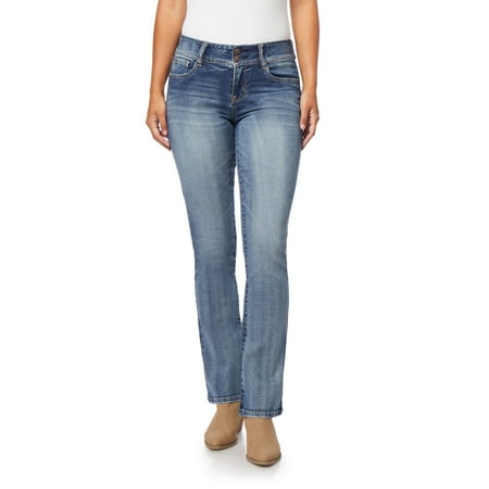 WallFlower Women's Ultra Slim Bootcut Mid-Rise Insta Soft Juniors Jeans