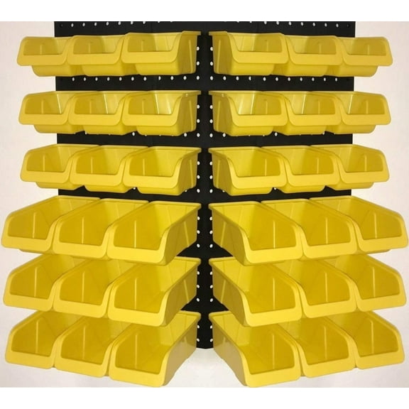 WallPeg 36 Pegboard Bins Part Bin Kit Hooks to Peg Board Panels Workbench Organizer Larger Size Bins